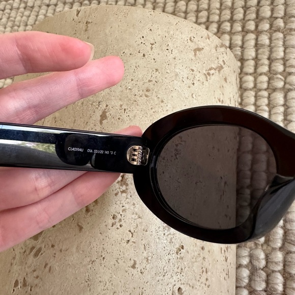 Celine Triomphe oval-frame tortoiseshell acetate sunglasses - Picture 5 of 6